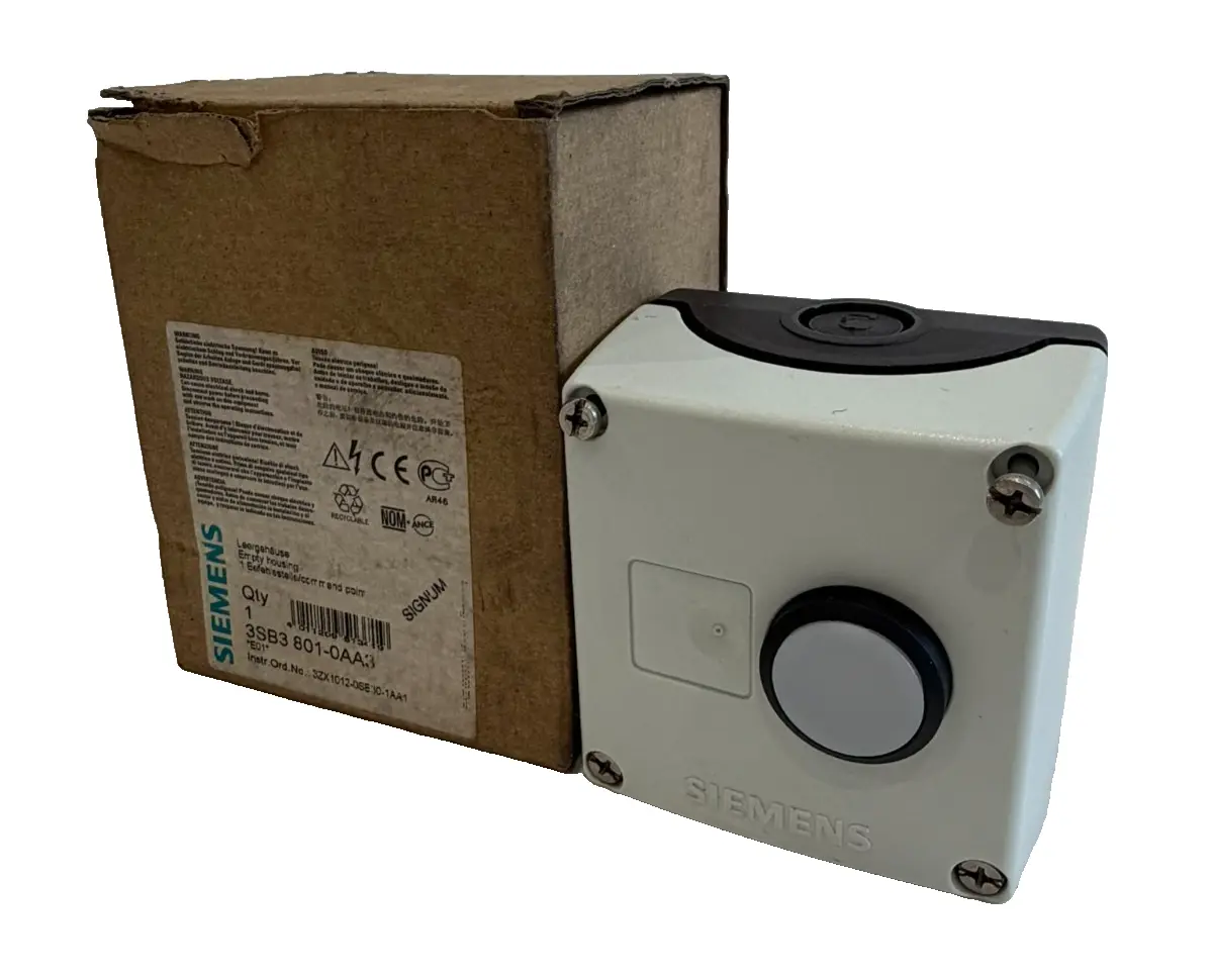 NEW SIEMENS 3SB3801-0AA3 EMPTY ENCLOSURE 3SB38010AA3