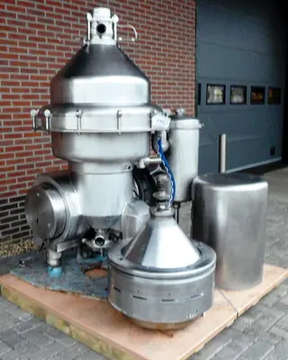 Alfa-Laval MRPX 314 HGV-74C hot milk separator, 316SS.