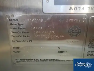 USED Micro Motion Micro Motion Flow Meter, Model DS 150, S/S