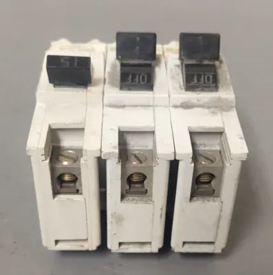 🔥(QTY 3) FPE Federal Pacific Electric NB Circuit Breakers, 15A 1P