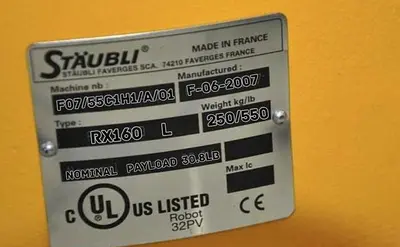 USED 2007 STAUBLI RX160