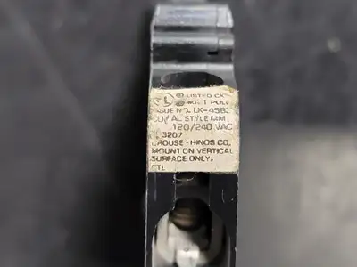 20 Amp, 1 Pole, 120/240 volts Circuit Breaker