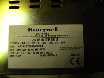 USED HONEYWELL TVMIQX-80-0-22-0-020-00010S-000