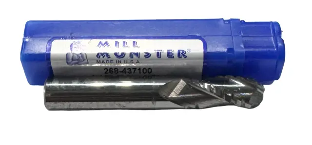 Mill Monster 7/16" Carbide Ball Roughing End Mill 3 Flute USA Made
