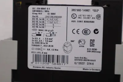 SIEMENS 3RS1800-1HW01 RELAY STOCK H1496A