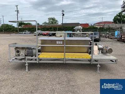 USED APV 10" x 90" APV Discharge Screw Conveyor, S/S, 20 HP