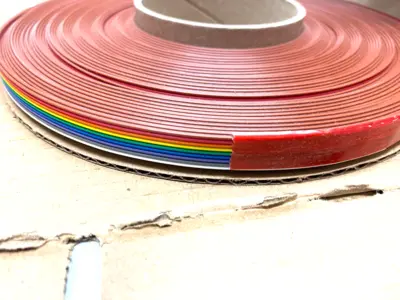 NEW 3M COLOR CODED FLAT CABLE, 3811 SERIES, 3811/9-CONDUCTOR BOX OF 100'
