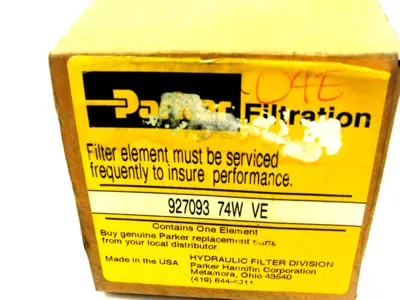 NEW PARKER 927093-74W-VE FILTER ELEMENT 92709374WVE