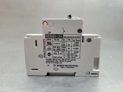 Used Weber AS168X-CB1 Circuit Breaker, 240/277/420V, 4A Circuit Breakers | Palmetto Automation #1150604