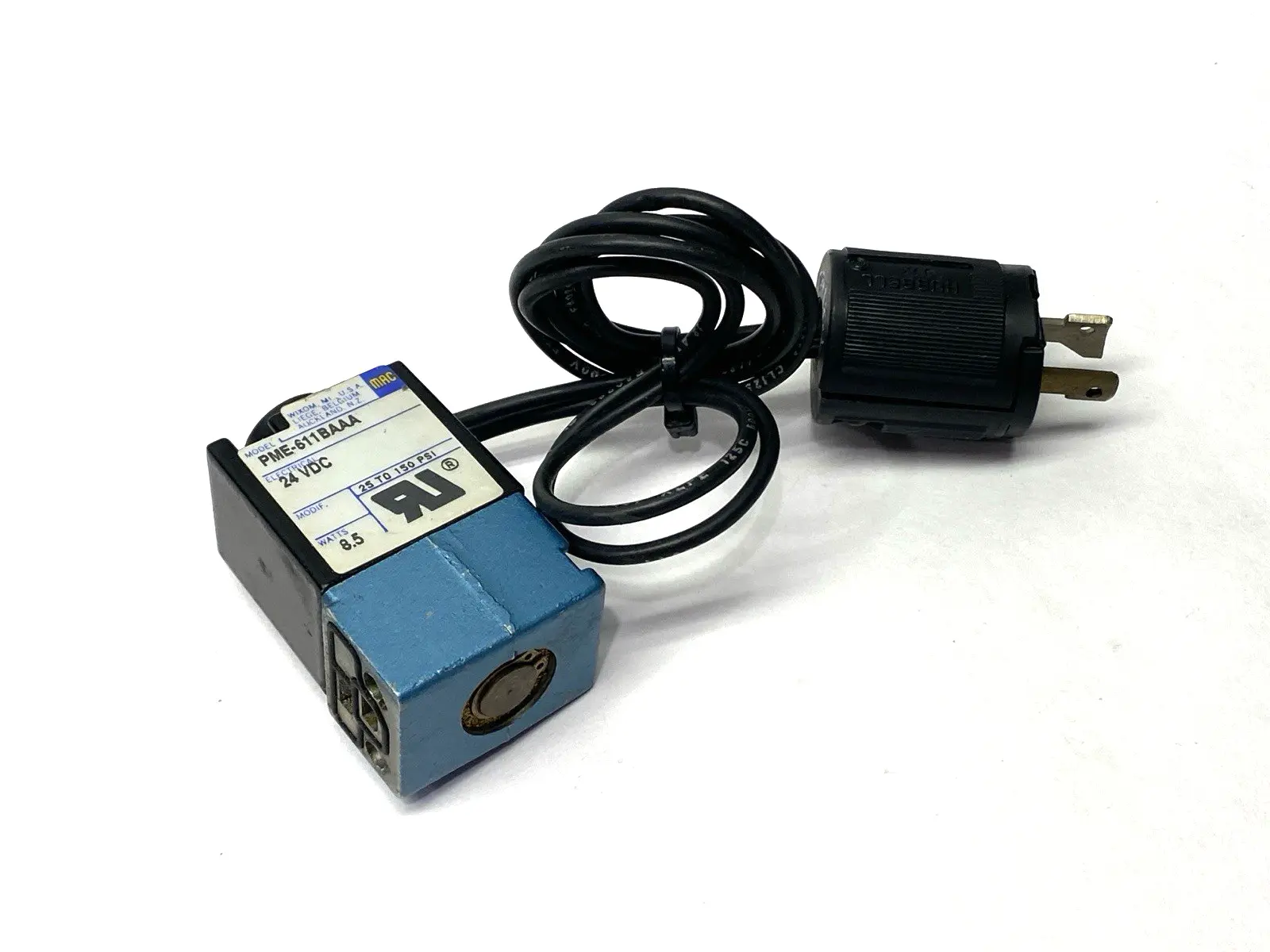 USED MAC VALVES SOLENOID COIL 25-150PSI 8.5W 24VDC MISSING SCREW