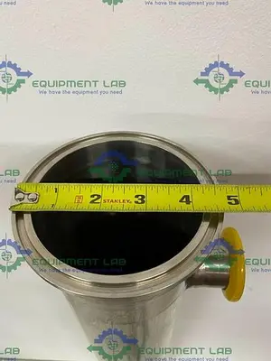 USED SOMMER & STRASSBURGER 4" SANITARY X 50" L 9.5 LITER FILTER HOUSING COLUMN 290PSI