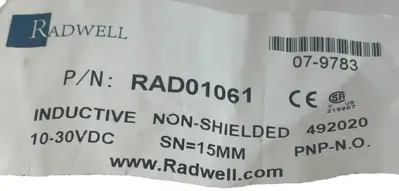 NEW RADWELL RAD01061 INDUCTIVE PROXIMITY SENSOR