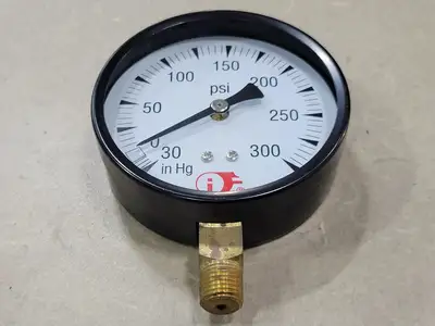 3-1/2 in. Pressure Gauge 30"-0-300 psi
