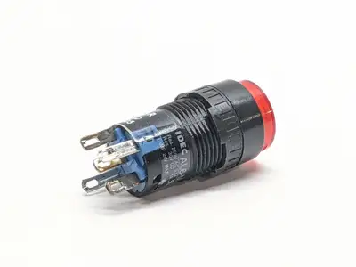 AL6M-M14-R | IDEC  Red LED Illuminated Panel Mount Push Button AL6-M 24VDC 16MM - Used