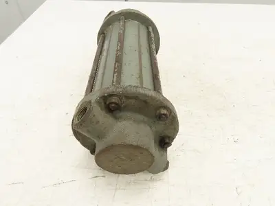 T-J Steel Round Body Tie-Rod Pneumatic Air Cylinder 4" Bore 6-1/2" Stroke
