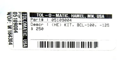 NEW TOLOMATIC BLC-100,-125 HE KIT 05109004 BLC100125