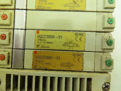 SMC VQC2200N-51 / VQC2300N-51 Pneumatic Solenoid Valve 6-Station Manifold 24VDC