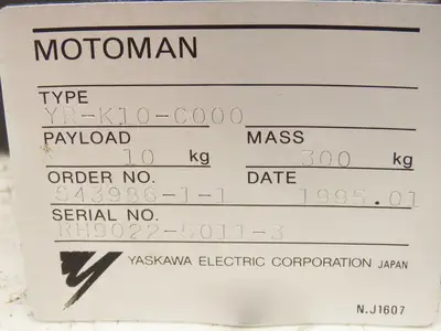 Motoman 130967-2 Robotic Welding Wire Feeder Removed From Yaskawa YR-K10-C0000