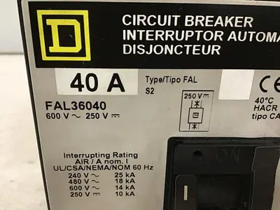 USED SQUARE D FAL36040