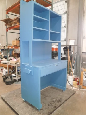 Custom Turquoise / Light Blue Design storage Workbench Design Furniture