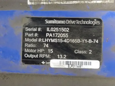 USED SUMITOMO DRIVE TECHNOLOGIES LHYMS154D165BY1