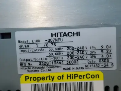 Used HITACHI L100007NFU Variable Speed Drives Ohio US | HGR 24 #942617