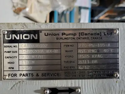 Used UNION PUMP CA462911 Parts (Hydraulics and Pneumatics) British Columbia CA | Lenmark #1440679