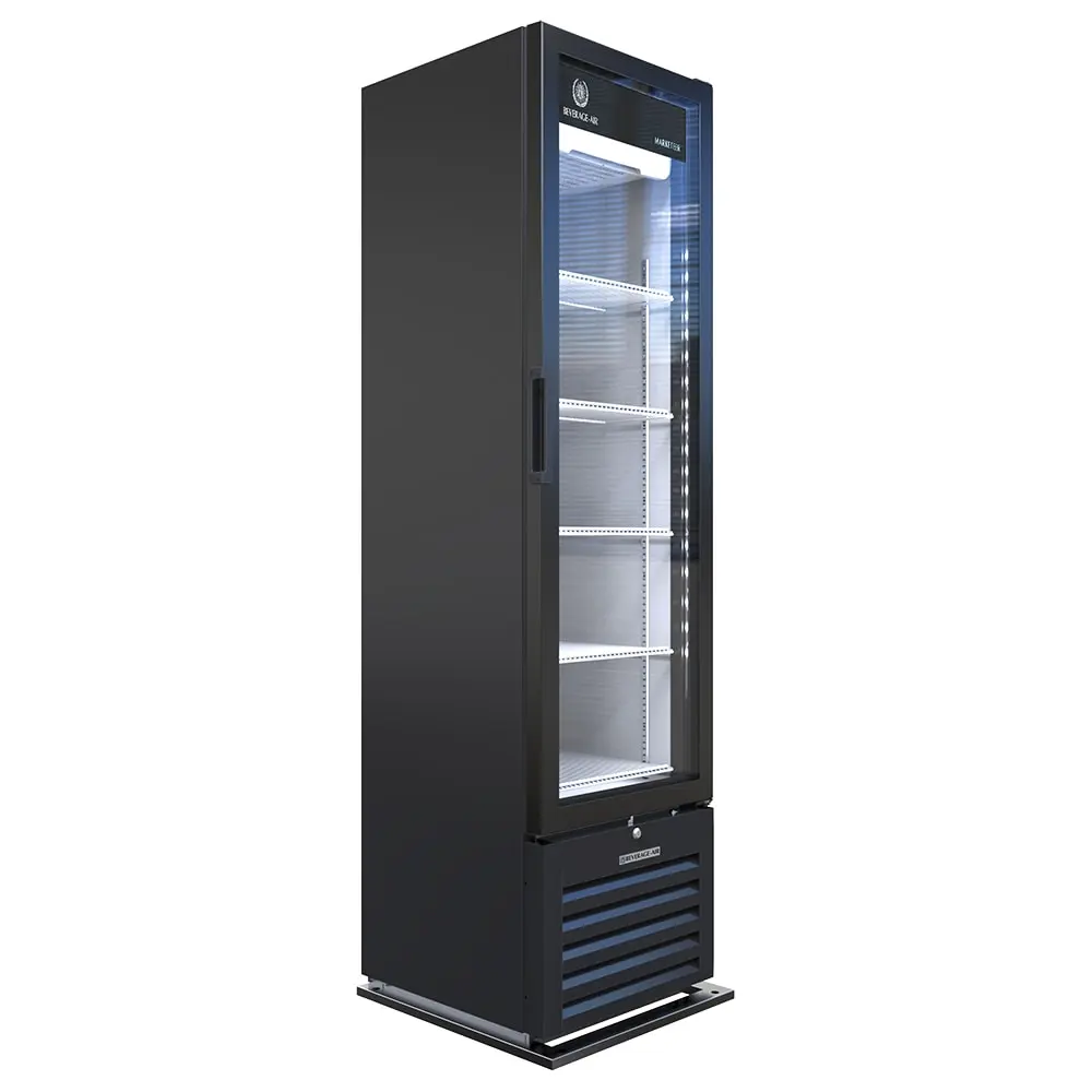 Beverage-Air MT08-1H6B 18 7/8" Marketmax™ One Section Glass Door Merchandiser - (1) Right Hinge Door, Black, 115v