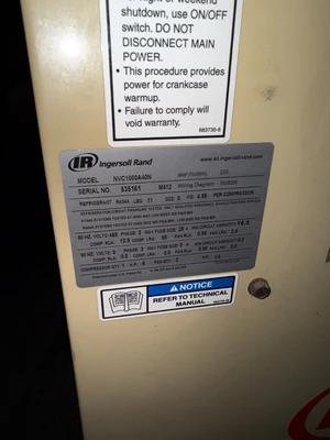 Used Ingersoll Rand NVC1000A40N Miscellaneous Equipment Wisconsin US | ISP Equipment Group #1318985