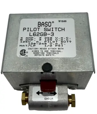 NEW BASO GAS PRODUCTS L62GB-3C PILOT SWITCH L62GB3C