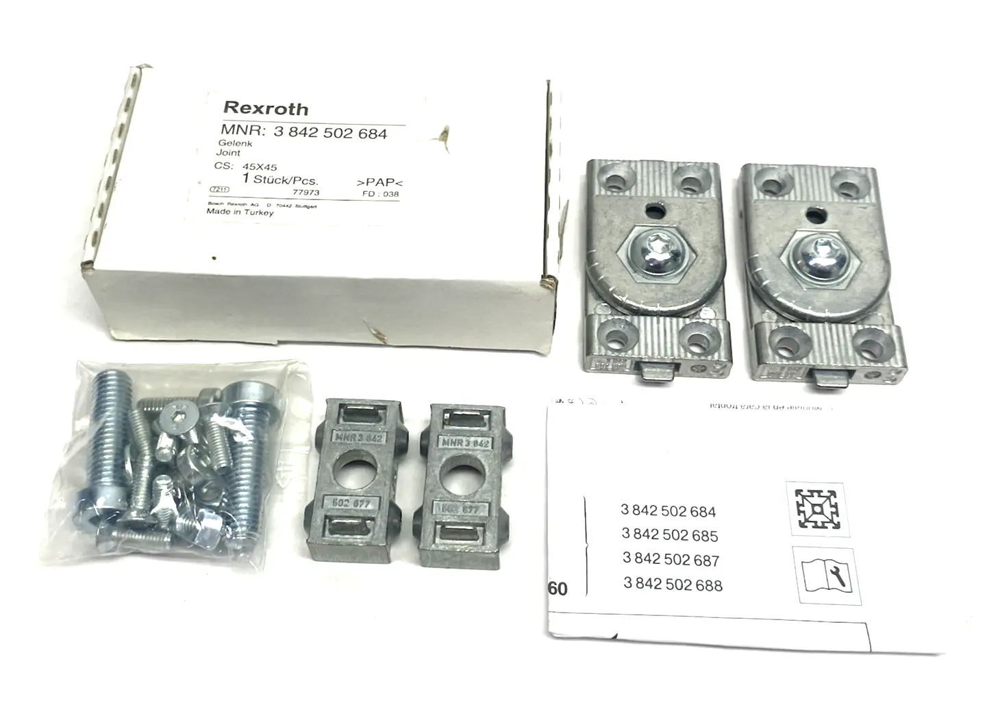 New | in-Stock Bosch Rexroth Profile Joint 45X45 Misc Fasteners Michigan US | Maverick Industrial Sales #1424638