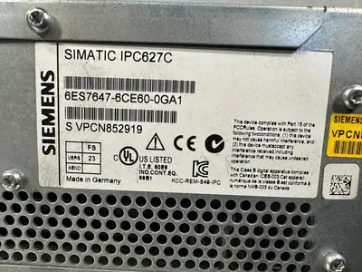 Siemens 6ES7647-6CE60-0GA1 Simatic IPC627C (8.4.5)