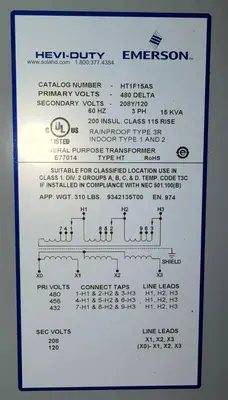 New | in-Stock EMERSON HT1F15AS Transformers Kentucky US | Aucto #1315790