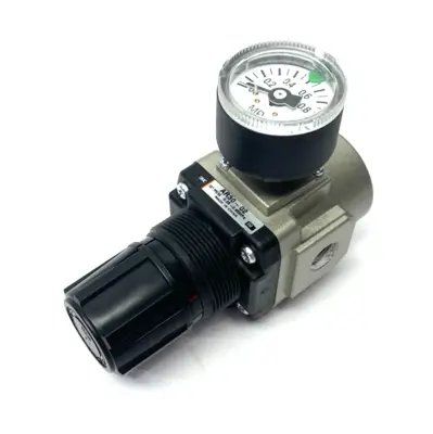 Used SMC Modular Regulator w/ Gauge 1/4" NPT Ports Air Pressure Regulators Michigan US | Maverick Industrial Sales #1389635