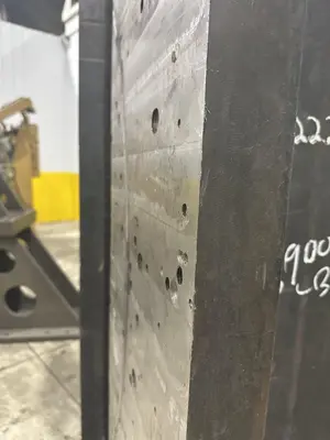 20" W X 36" X 100" HIGH PAIR OF 2 STEEL ANGLE PLATES: STOCK #22222