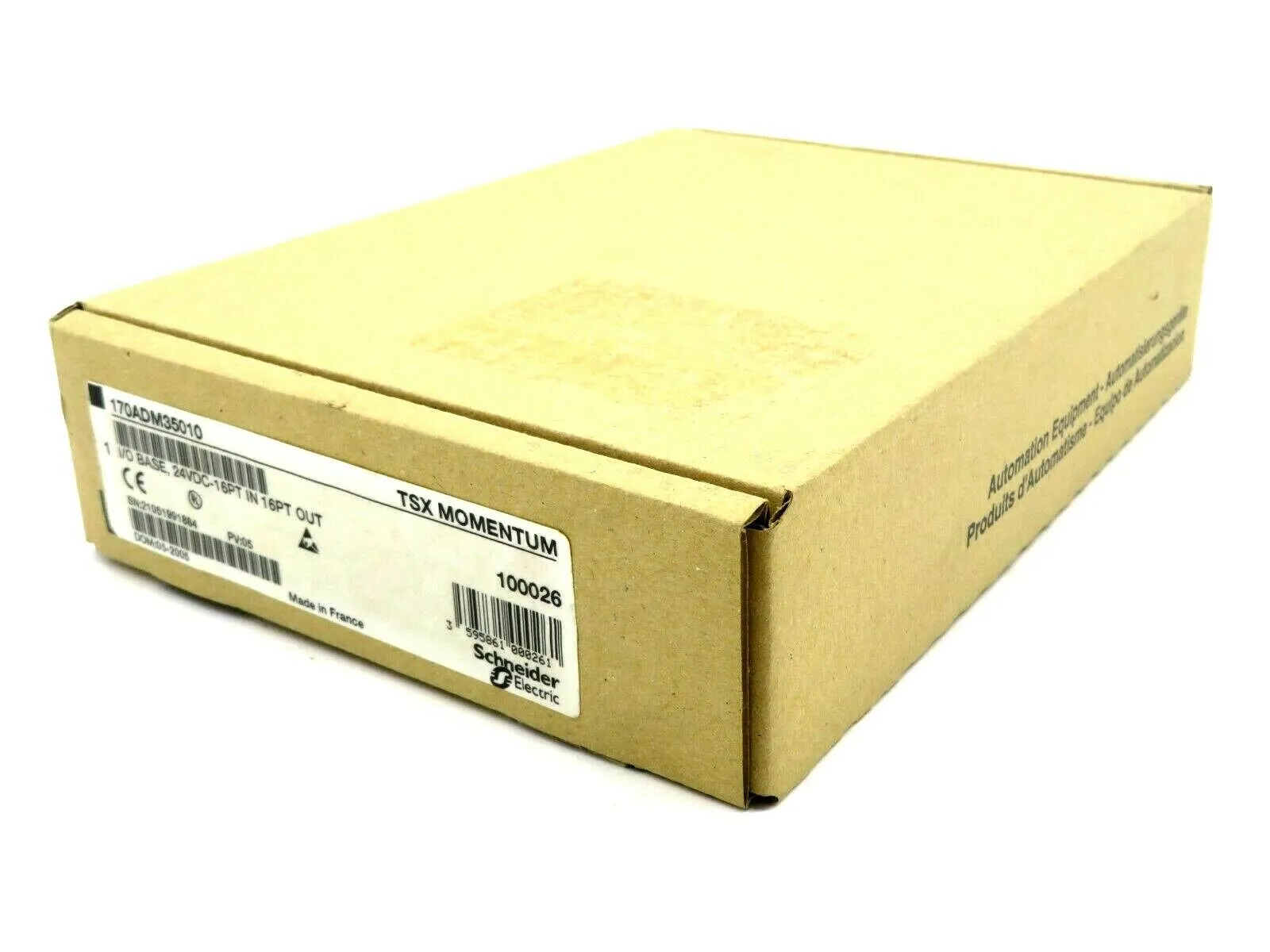 NEW SCHNEIDER ELECTRIC 170ADM35010 I/O MODULE TSX MOMENTUM 24VDC 16PT IN 16 OUT