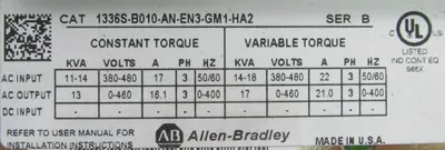 NEW ALLEN BRADLEY 1336S-B010-AN-EN3-GM1-HA2 DRIVE SER.B 1336SB010ANEN3GM1HA2