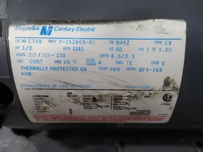 USED MAGNETEK CENTURY ELECTRIC C749