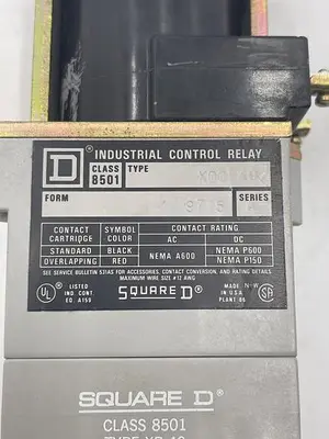 Used SQUARE D SQUARE D XD0 40 FORM 9715 SER A Misc Electrical & Power Parts | ND Industrial Surplus #1215376