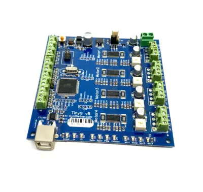 USED SYNTHETOS TINYG V8 QUADRUPLE MOTOR CONTROL CARD BOARD131V8H