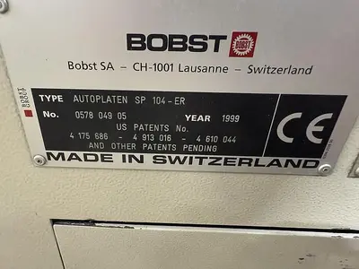 USED 1999 BOBST 104-ER