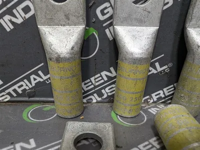 Lot of 9 Burndy YA29-2N Long Barrel Compression Terminals HYLUG Surplus