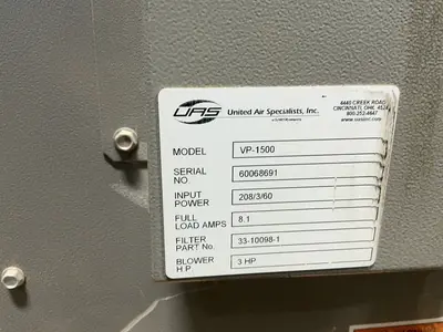 Used UAS VP100 Dust Collectors Ohio US | HGR 24 #1413274