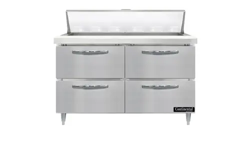 Continental D48N18M-D 48" Designer Line Sandwich/salad Prep Table W/ Refrigerated Base, 115v