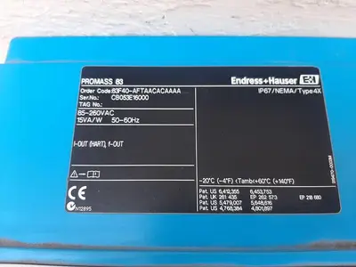 Meter, Flow, Endress Hauser, Promass F, 1-1/2", 316 S/st, D #S743321