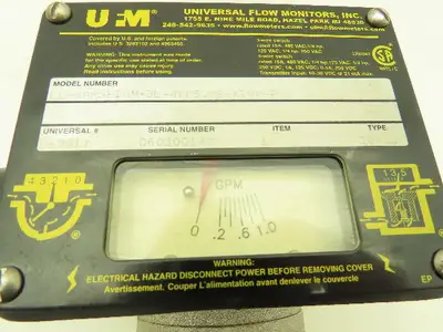 Universal Flow Monitors LL-ABMSF1GM-3L-46CS.88-A1NR-PC5 1 GPM 3 Wire Switch