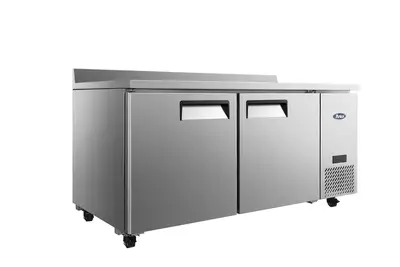 New | in-Stock Atosa New Atosa MGF67GR 67" Worktop Refrigerator w/ Backsplash, Side Mount Compressor Worktop Refrigerators Illinois US | Falcon Restaurant Supply #1375532