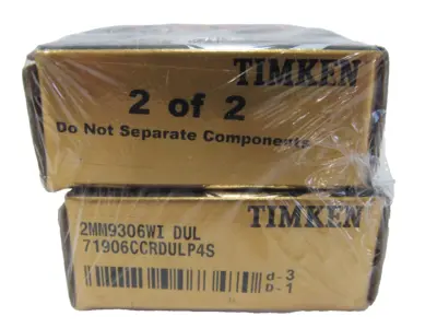 NEW SEALED SET TIMKEN 71906CCRDULP4S BEARINGS
