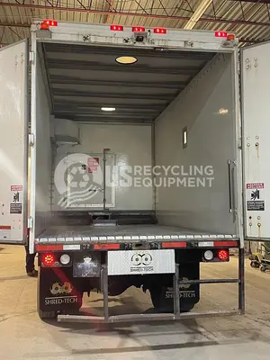 USED SHRED-TECH 25GT SHREDDER WITH CART TIPPER