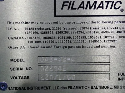 Used FILAMATIC DAB324 Filling Machines Ohio US | HGR 24 #727662